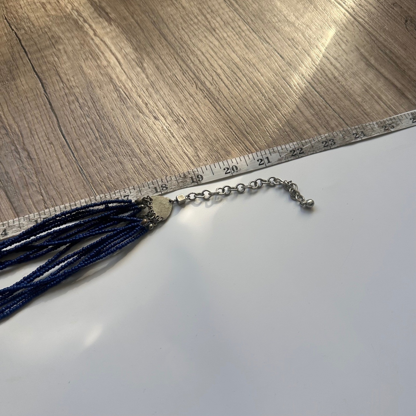 Chico's Blue Multi Strand Beaded Statement Bib Ne… - image 5