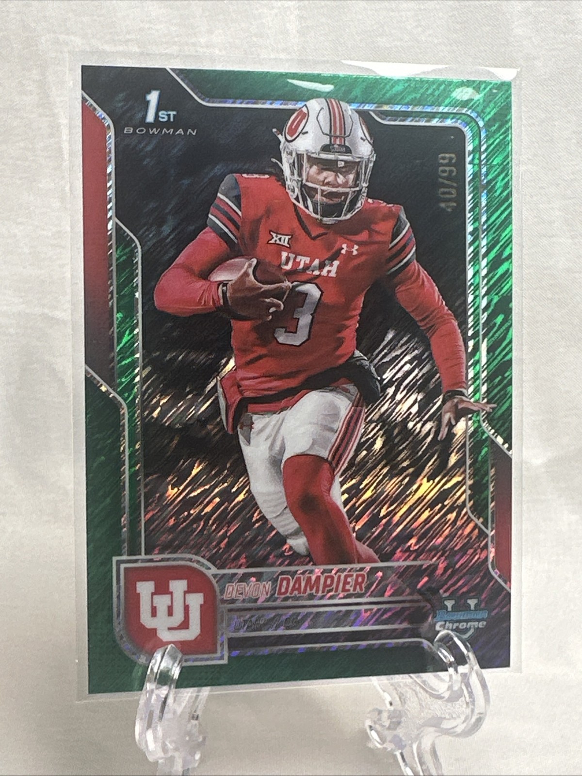 2025 Bowman Chrome U Devon Dampier 1st Bowman Green Shimmer Refractor /99