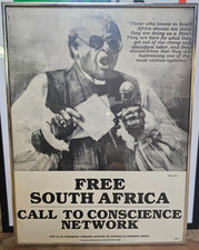 Póster Sudáfrica Antiapartheid - Sudáfrica Gratis - Tutú Desmond, De colección