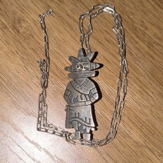 RARE HOPI M LOMAYESTEWA Pendant/Brooch/Necklace from 1970's Sterling Silver