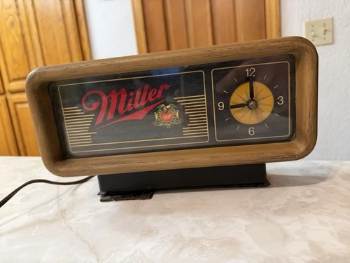 VTG Miller High Life Made The American Way Not Working Beer Clock Sign,read