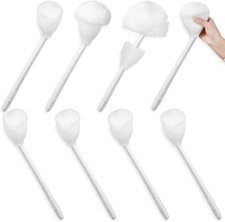 Toilet Bowl Mop Toilet Bowl Brush White Soft Swab Bathroom Brush with Holder