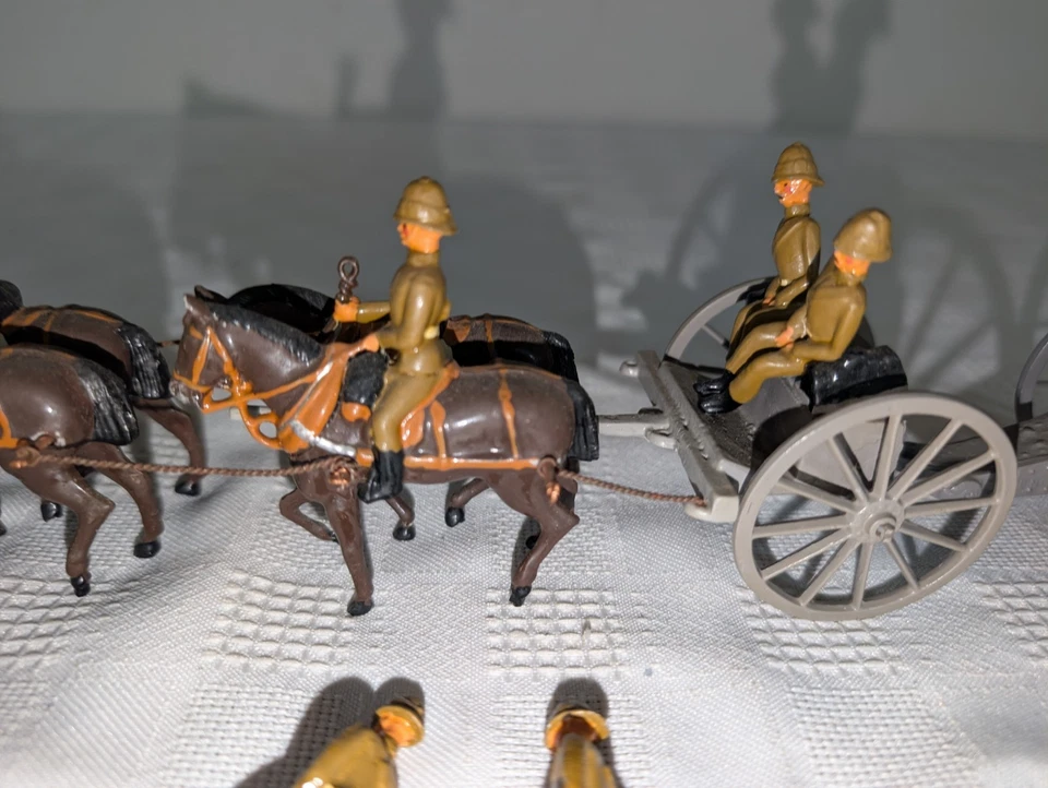 Gran Bretaña 50 mm British Boer War Royal Artillery Team Wagon con juego de tripulación Inglaterra Foto 4 de 4