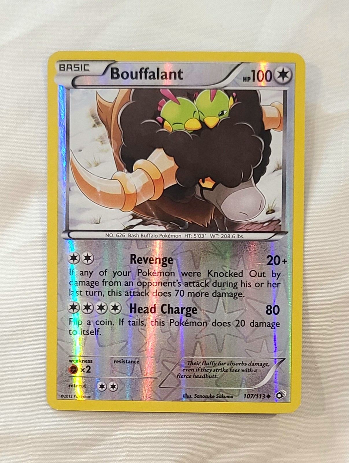Bouffalant 107/113 Pokémon Legendary Treasures - Reverse Holo - NM