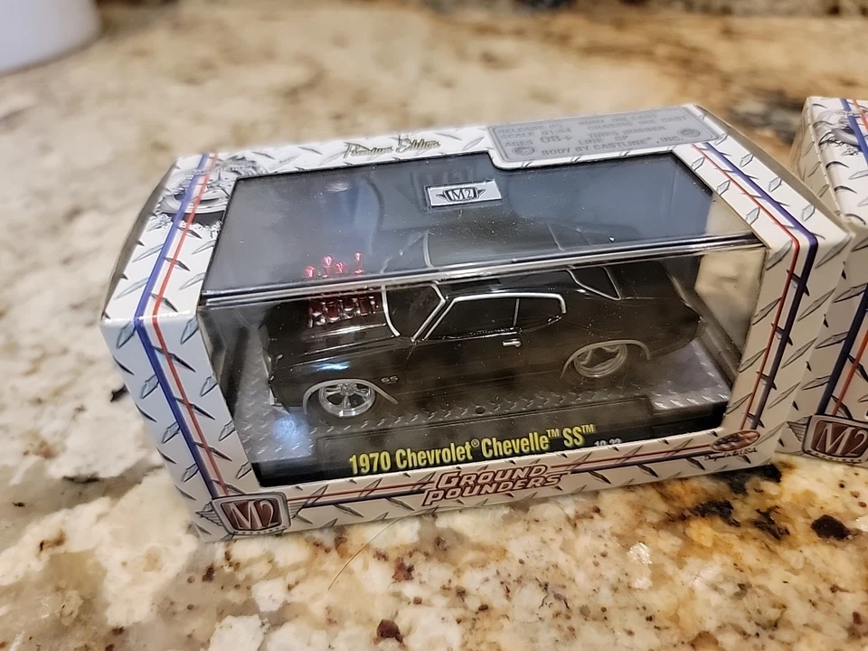 M2 Machines Ground Pounders  Set 4 1970's, 2 Chevelles, Clallenger, Cougar 1:64  - Image 2 of 4