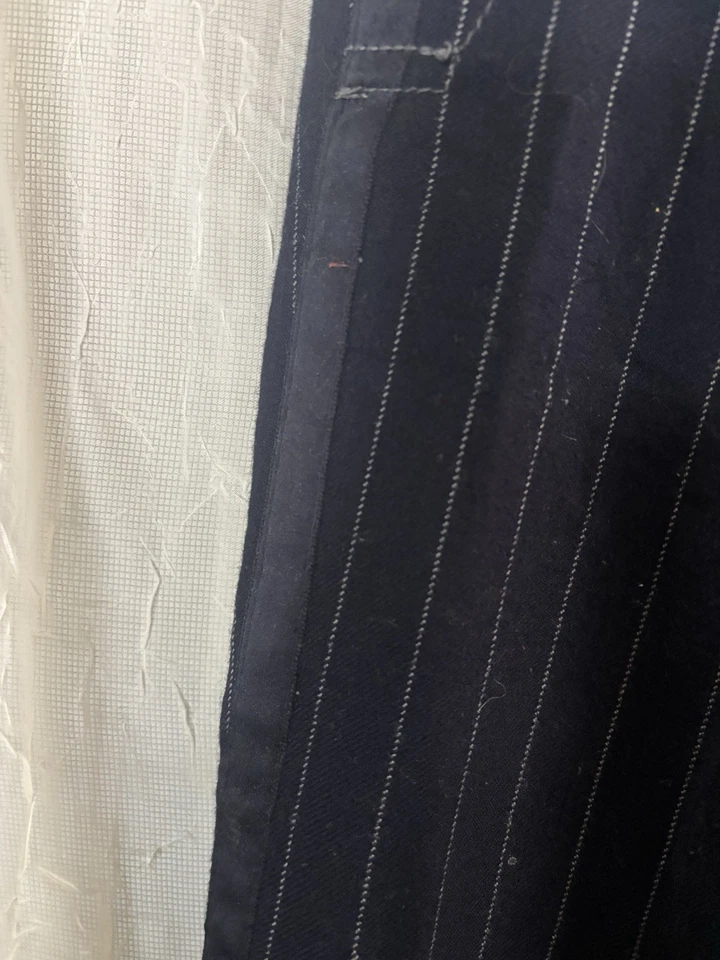 American Eagle Talla 6 Azul Pantalón Rayas Línea Azul A lo Largo de la Hebilla Exterior de la Pierna Foto 3 de 4