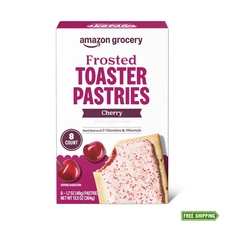 Amazon Grocery, Frosted Toaster Pastries, Cherry, 13.5 Oz, 8 Ct (Previously...