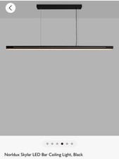 John Lewis Norldux Skylar LED Long Bar Ceiling Light Black