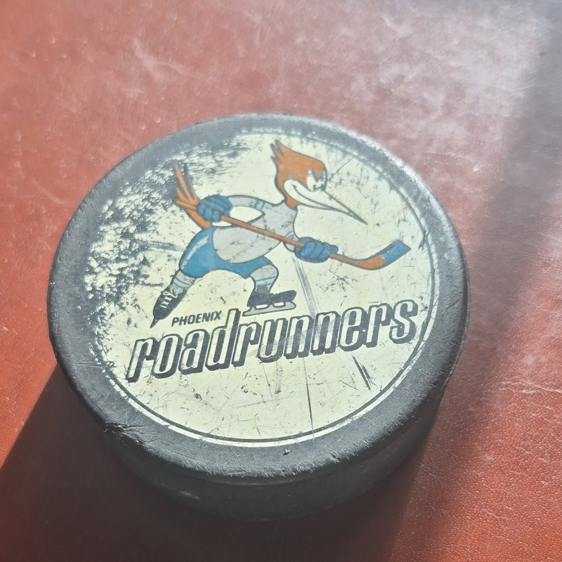 IHL Phoenix Roadrunners IHL Officially Licensed Hockey Puck 4 oz Black Rubber