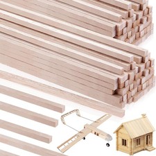 Timtin 30 Pieces 1/4" x 12" Balsa Wood Sticks Square Wooden Dowels Wood...