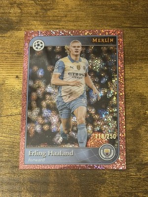 Erling Haaland 2024 Topps Chrome Merlin Rose Gold Speckle /250 Man City