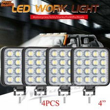 4x 4inch 48W LED Work Light Bar Flood Spot Combo Fog Lamp Offroad Driving Truck