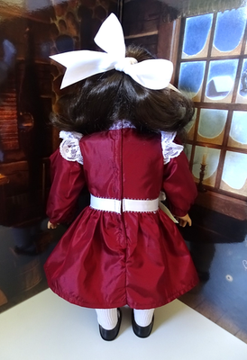 American Girl Samantha Cranberry Christmas Party Dress & Hair Ribbon | eBay