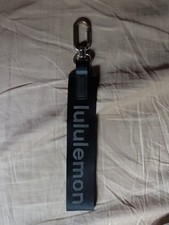 Lululemon Never Lost Black Logo Keychain