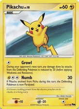 Pikachu TCG Pop Series 9 Card 15/17 2009 Pokémon - Lightly Played