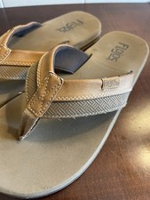 Flojos Brown Flip Flops Size 8 Summer Spring Casual Comfy Beach Lake Sandals