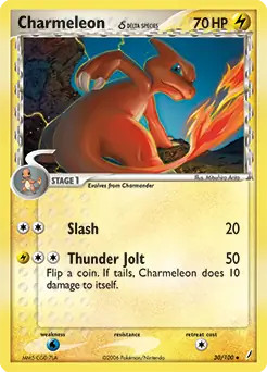 Charmeleon (Delta Species) - 30/100 - Pokemon Crystal Guardians Card NM
