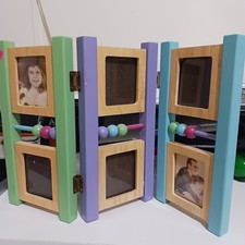 Fetco Baby Child Collage Pastel 6 Picture Frame Openings Pastel Colors Desk Top