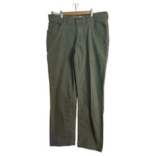 Carhartt Relaxed Fit Rugged Pants Mens 34x32 Flex Work Canvas Olive Green