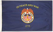 Annin 903 US Merchant Marine Flag 3x5 Nyl-Glo Nylon Made in USA New Sealed