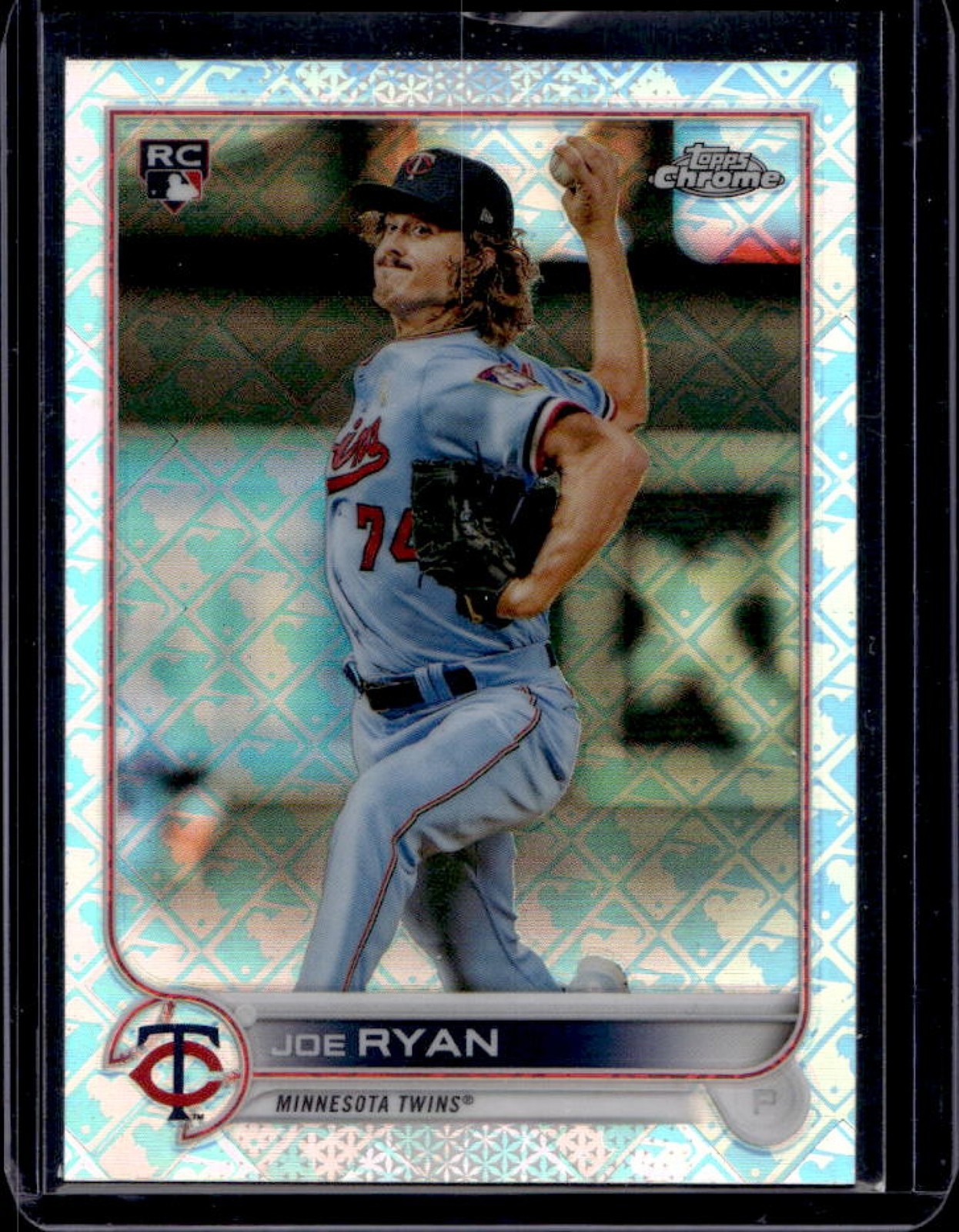2022 Topps Chrome Logofractor Joe Ryan RC Rookie #57 Twins