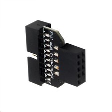Front Panel Plug USB2.0 9-Pin Female to USB3.0 19-Pin Male Adapter For Mainboard