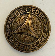 Vintage 1970s Mercedes Benz Car Solid Brass Heavy Metal Belt Buckle