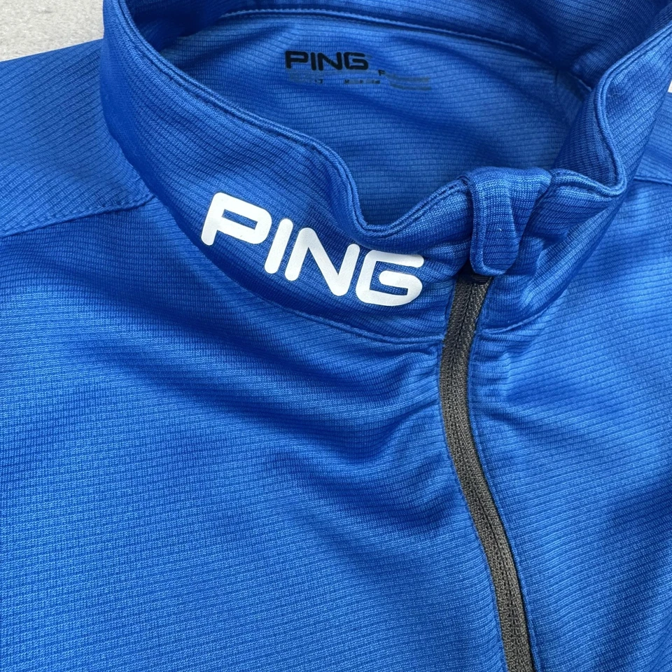 Kansas Jayhawks Shirt Mens Medium Blue NCAA Basketball Quarter Zip Pullover KU - Image 4 of 4