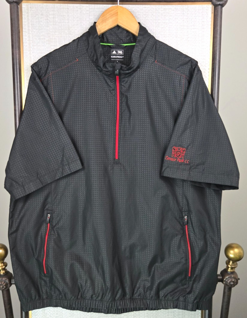 ADIDAS x TERRACE PARK CC OHIO Mens Windproof Short Sleeve Jacket Size Large Golf