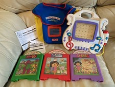 2002 Mattel Learn Through Music Fisher Price Dora The Explorer Barney W/ Case