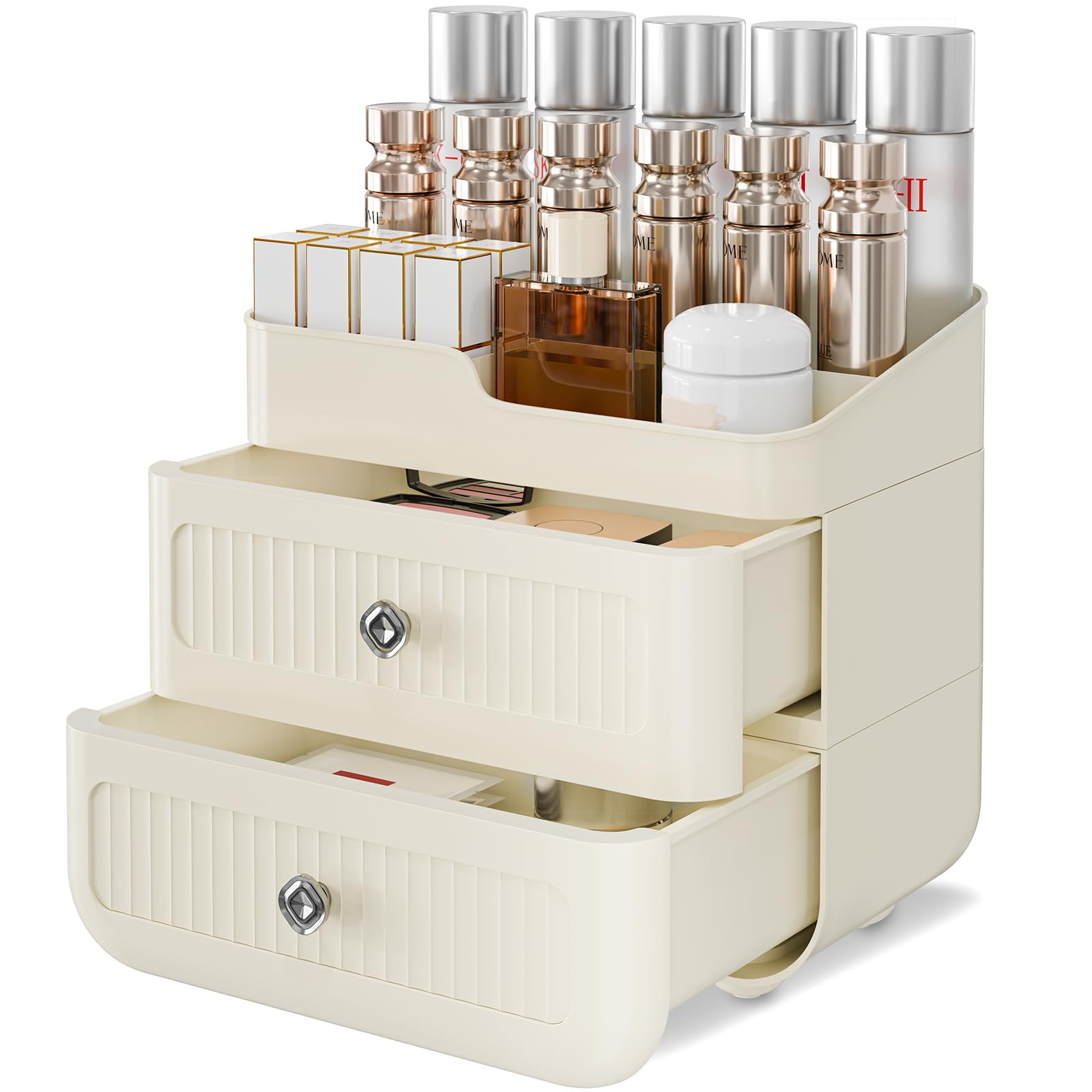 Makeup Organizer for Vanity,Stackable Skincare Cosmetic Organizer,Vanity Orga...