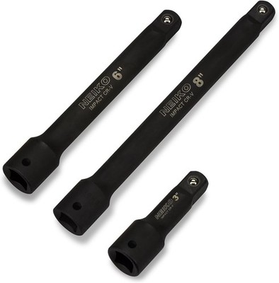 NEIKO 00237A 1/2-Inch-Drive Impact Extension-Bar Set, Made with CrV Steel,