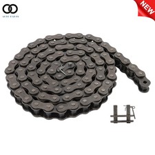 10 Feet 100 Roller Chain with 2 Connecting Links, Carbon Steel Chain 1-1/4 in