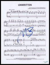 Natasha Bedingfield "Unwritten" AUTOGRAPH Signed 8.5x11 Sheet Music ACOA