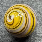 Handmade Marble Gold Lutz ( Corkscrew - Spiral ) 1 Inch +-  (S13) — photo 4