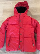 Jordan Kids Boys Neutral 23 Jacquard Faux Down Fill Winter Jacket Red M 10-12