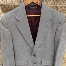 Brooks Brothers Houndstooth Black White Wool Blend Sport Coat Blazer 38R USA VTG