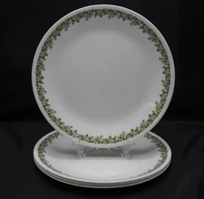 Corelle Spring Blossom Green 10-1/4" Dinner Plate Crazy Daisy Set of 4
