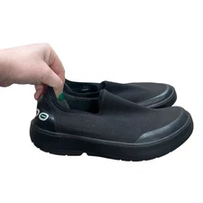 Oofos Women’s OOmega Eezee Black Slip On Comfort Shoes Size 6
