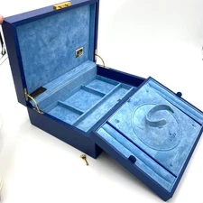 v397 Vintage Rolex Jewelry Box Watch Jewelry Case Display Organizer & Silk Scarf