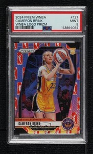2024 Panini Prizm WNBA WNBA Logo Prizm Cameron Brink #127 PSA 9 MINT Rookie RC