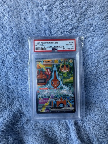 Pokemon 2025 Rotom ex 126/094 Special Illustration Rare Phantasmal Flames PSA 9