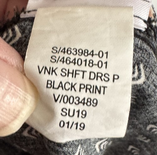 GAP Print Split-neck Shift Dress Sleeveless Lightweight 100% Rayon Size L - Picture 8 of 9
