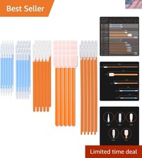 Foam Tip Cleaning Swab Kit - 100 Pack, 5 Types for Precision Cleaning
