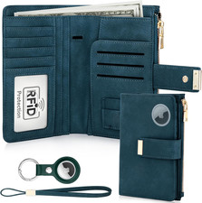 Passport Holder with Airtag for Women/Men, Airtag Passport Wallet for Travel Lea