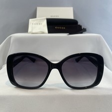 Gucci GG0762S Black/Gray Gradient 56mm Oversized Butterfly Sunglasses Women  s