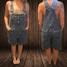 VTG Tommy Hilfiger Denim Overalls Women LARGE 90 Y2K Shorts Utility Bib