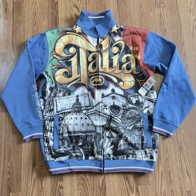 Vintage Ecko Unltd Italia Y2K Track Zip Up Jacket Size XL Jnco Style Italy NWT