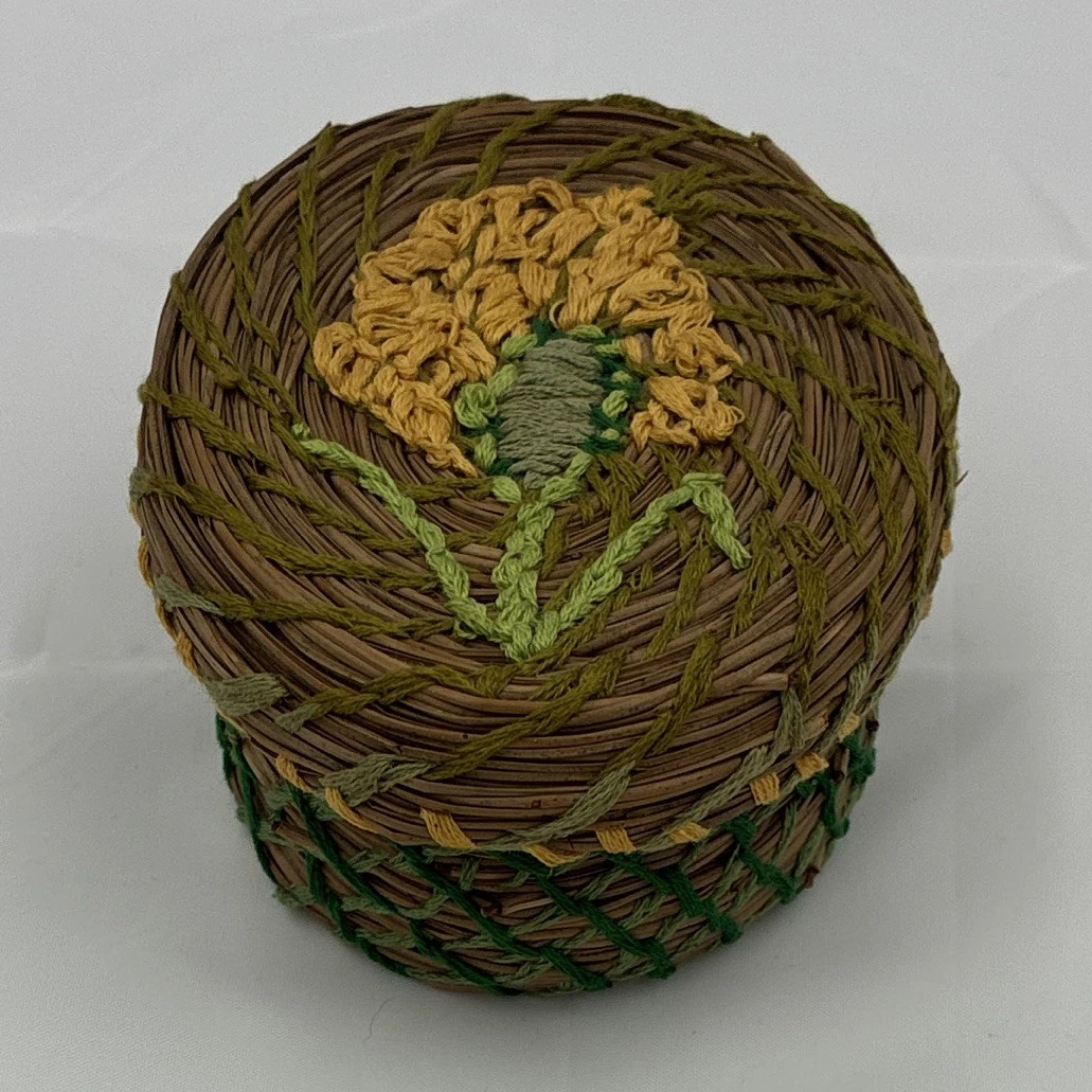 Round Wicker Basket In Collectible Baskets for sale | eBay