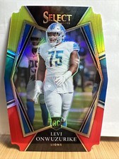 2021 Select Yellow Red Prizm Die Cut Premier Level  Levi Onwuzurike  Rookie #190